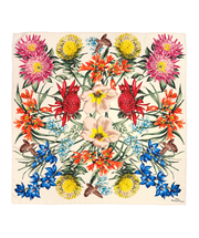 Blooms Of Oceania 35" Silk Square