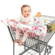 Baby Shopping Cart Cover - Full Bloom Watercolor Floral Print