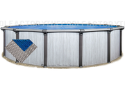 18' Round Space Age Silver/Blue Solar Cover