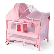 JOYMOR 9 in 1 Bedside Baby Bassinet with Changing Table with Electric Music Center