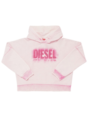 Logo print cotton sweatshirt hoodie - Diesel Kids - Girls  | Luisaviaroma