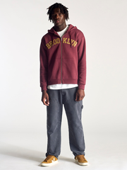 Men's Campus Zip Up Sweatshirt In Brick
