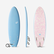 Foam surfboard 6’ swallow tail 49L - sky blue