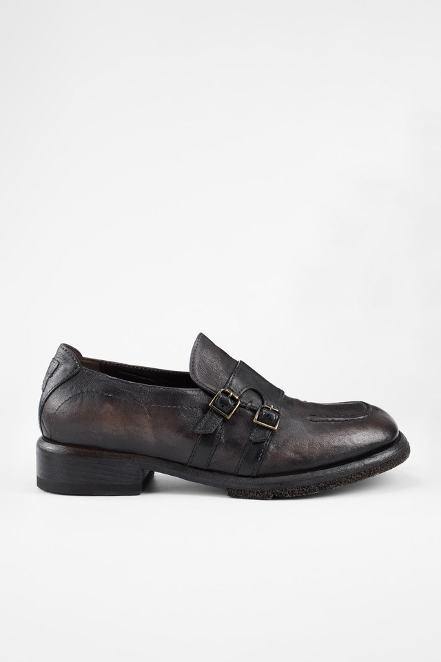 IVES cool-mocha monk shoes.