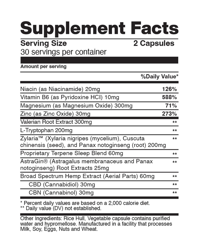 CBD + CBN Night Capsules For Sleep 1:1 Ratio 900mg