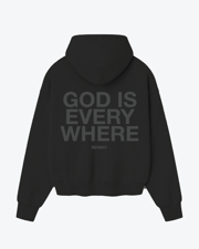 GOD IS EVERYWHERE BLACKOUT HOODIE