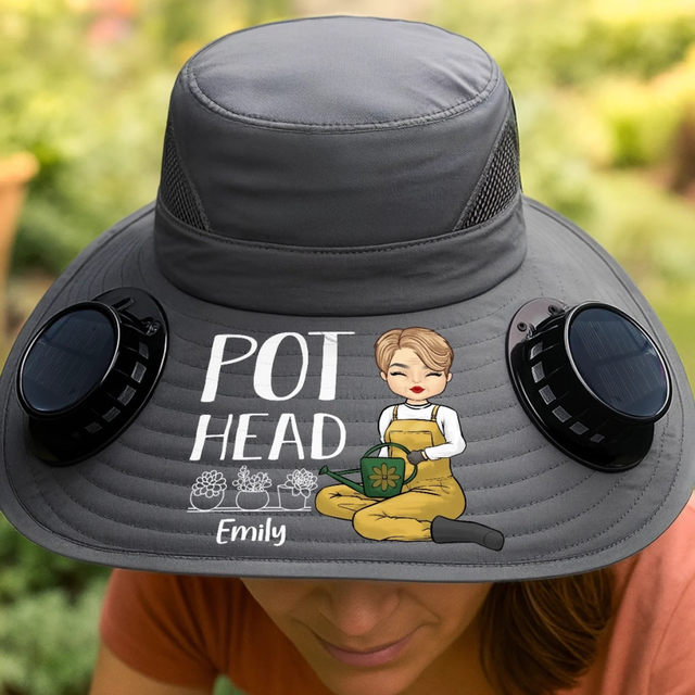 Custom Hat With Fans Solar Power - Personalized Garden Gifts For Gardeners - Plant Dreams, Grow Joy