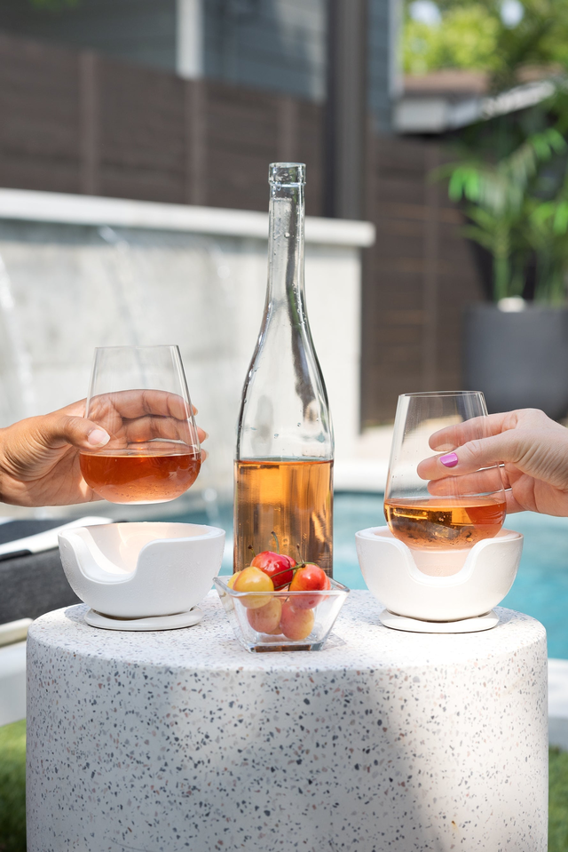 Stemless Wine Chiller Pair - Quartz