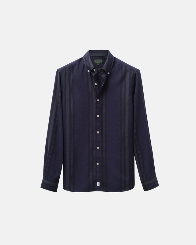 Vertical Stripe Blackwatch Flannel Shirt