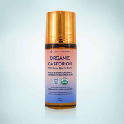 Organic Castor Oil with Rose Quartz Roller