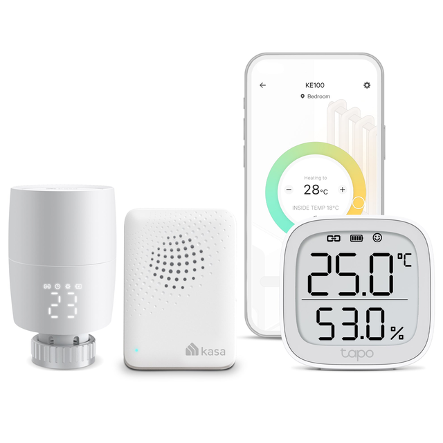 Kasa Smart Thermostatic Radiator Valve with Tapo Temperature LED Monitor