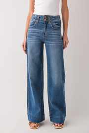 Risen Tori High Rise Double Button Trouser Jeans