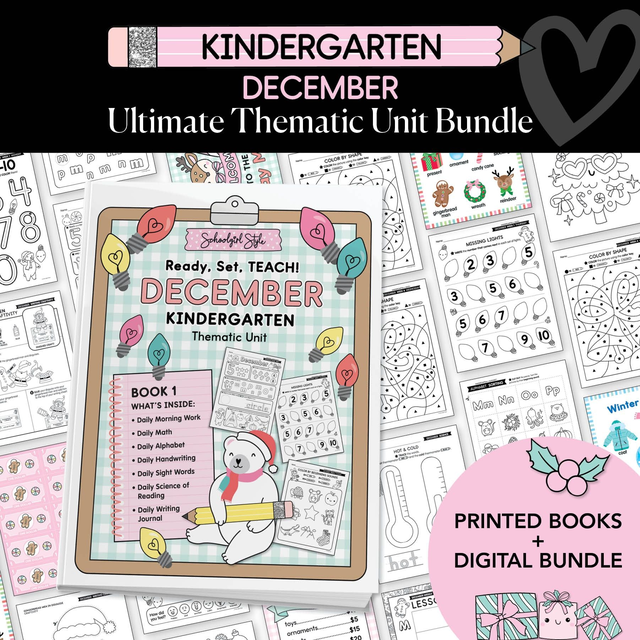 Ultimate Kindergarten December Thematic Unit Bundle