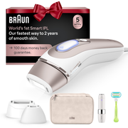 Braun Skin i·expert Smart IPL: At Home Alternative to Laser Hair Removal with 4 Caps and Vanity Case, PL7387