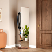 Walker Edison | 360° Rotating 66'x14' Multifunctional Full Length Mirror with Storage