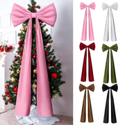 71 Inches Christmas Extra Large Velvet Bow Giant Xmas Tree Toppers Bows for Home Wreath Wall Backdrop Birthday Wedding Party Decoration