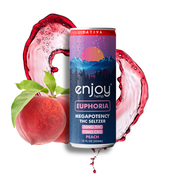 50mg THC + 10mg CBG Peach Seltzer for Euphoria (Sativa) | Megapotency
