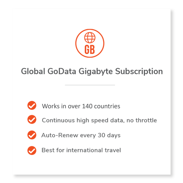 Global GoData Gigabyte Subscription: 1 Month