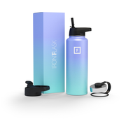 40 Oz Wide Mouth Water Bottle with Straw Lid