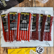 Boozy Jerky Style Steak Strip & Snack Stick Variety 6 Packages // 30 Servings