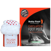 Baby Foot Exfoliation Foot Peel for Men and White Plush Socks