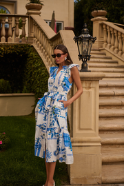 Sosy Postcard Charlotte Button Midi Dress