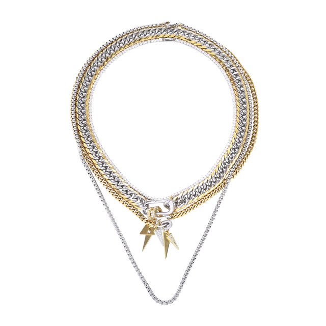 TRIANGLE NECKLACE SET