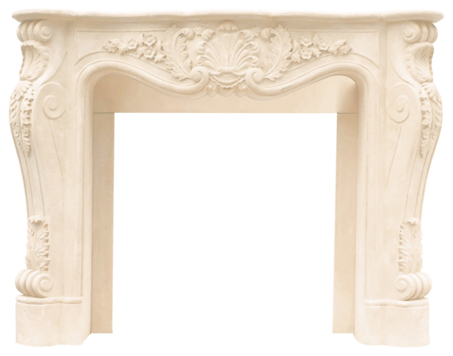Designer Series Louis Cast Stone Fireplace Mantel