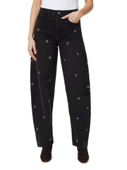 Evie High Rise Embellished Barrel Jeans