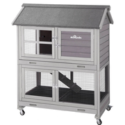 Aivituvin-AIR15 Outdoor Rabbit Hutch | Wire Bottom Rabbit Cage (Inner Space 9.6ft²)