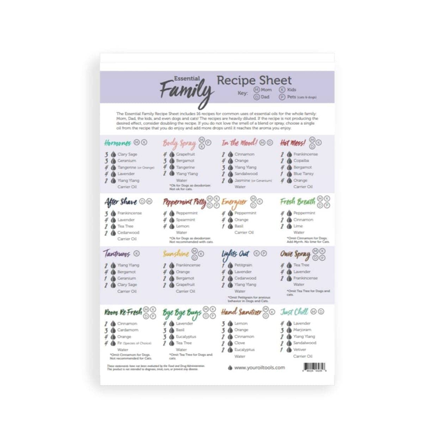 Essential Family Essentials Oils Tear Sheet