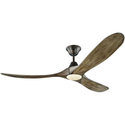 Maverick 60 inch Aged Pewter with Light Grey Weathered Oak Blades Ceiling Fan