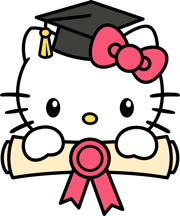 Hello Kitty Graduate Svg, Hello Kitty Svg, Graduate Svg, Cartoon Svg, Png Dxf Digital File