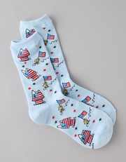 AE Snoopy USA Crew Socks