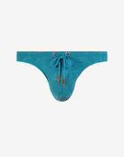 V80 Textured Swim Thong - Ripple Green