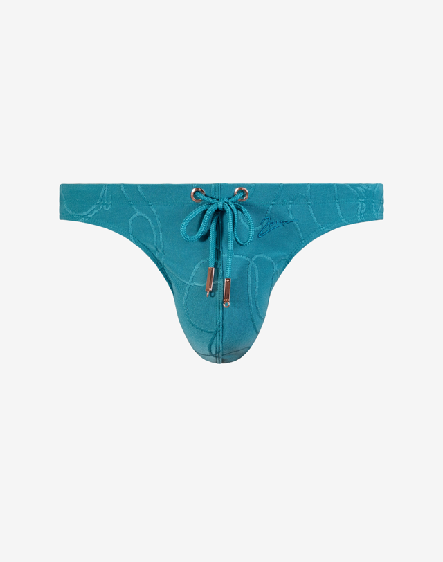 V80 Textured Swim Thong - Ripple Green