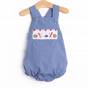 Slugger Season Smocked Bubble, Blue