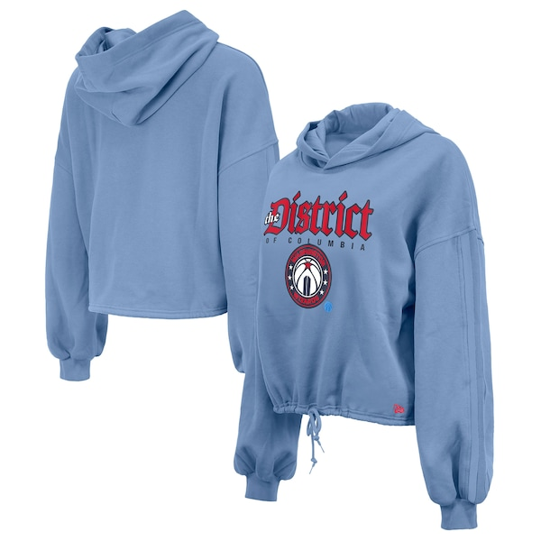 Women's Washington Wizards New Era Powder Blue 2024/25 City Edition Cropped Pullover Hoodie