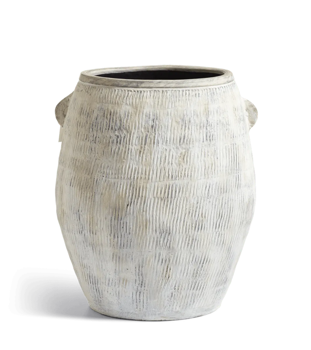 Tall Chasca Planter - Brushed White