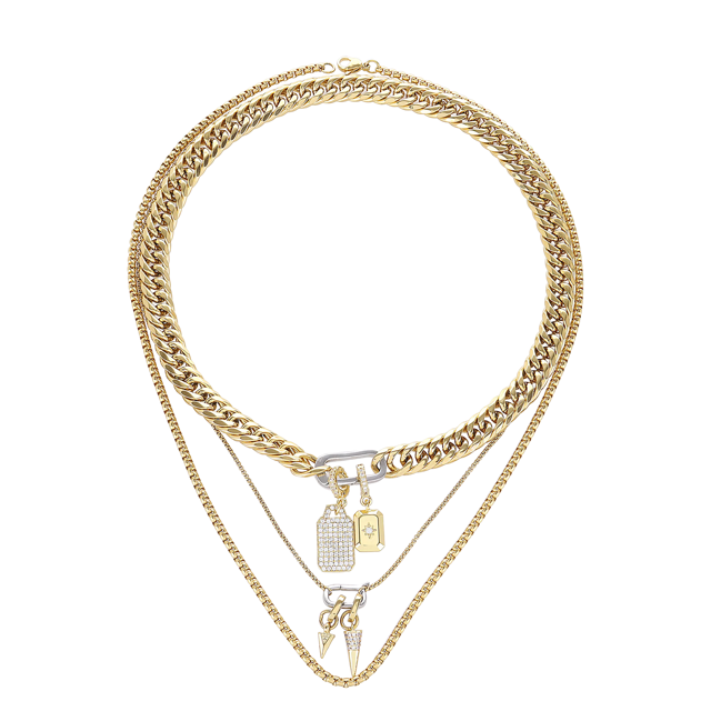 JUST CLICK TAG NECKLACE SET