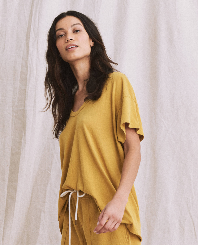 The U-Neck Tee. Solid -- Yuzu