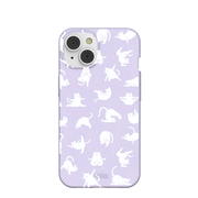 Lavender Yoga Cat iPhone 14/16e Case