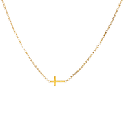 Faith Sideways Cross Necklace