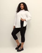 Black Capri Legging with Side Crochet Band - PENN. Essentials