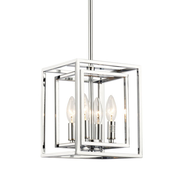 Elight Polished Chrome Eight-Inch Four-Light Rectangular Pendant