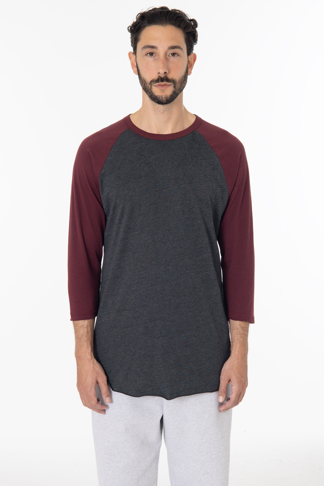 FF53 - 3/4 Sleeve Poly Cotton Raglan