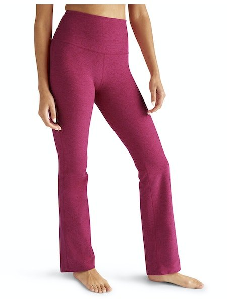 Spacedye Practice High Waisted Bootcut Leggings - Cranberry Heather