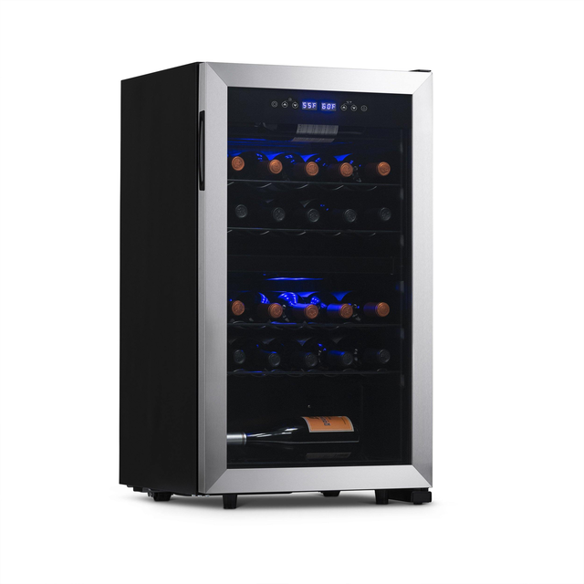 Newair® 28-Bottle 18.9" Stainless Steel Freestanding Dual Zone Wine Fridge