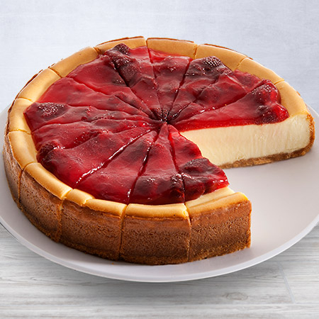 NY Strawberry Topped Cheesecake - 9 Inch