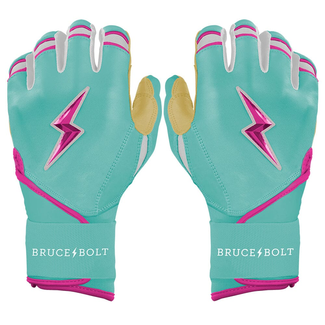 Fernando Tatis Jr. Signature Series Long Cuff Batting Gloves - Mint/Pink